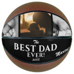 Modern Best Dad Ever Father`s Day Keepsake 3 Photo Basketball Modern Best Dad Ever Father`s Day Keepsake 3 Photo Basketball