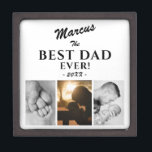 Modern Best Dad Ever Father`s Day Keepsake 3 Photo Gift Box<br><div class="desc">Modern Black Best Dad Ever Father`s Day Keepsake Gift Box with 3 Photo Collage and Dad`s Name. Personalize with three photos,  dad`s name and the year. A perfect gift for a dad,  a new dad or grandpa.</div>