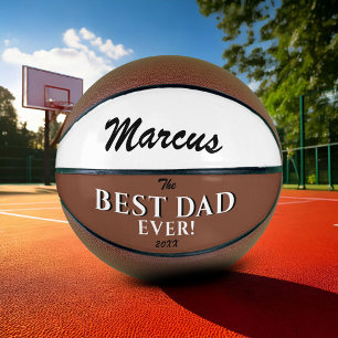Modern Best Dad Ever Father`s Day Keepsake Name Basketball