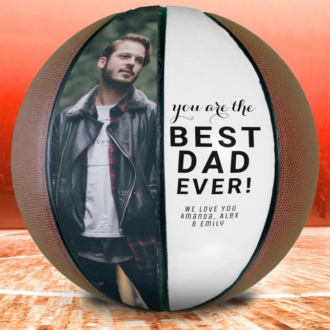 Modern Best Dad Ever Father`s Day Photo  Basketball (Creator Uploaded)