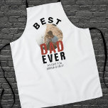 Modern Best Dad Ever Father`s Day Round Photo  Apron<br><div class="desc">Modern Best Dad Ever Father`s Day Round Photo Apron. The text is in trendy typography and the photo is in a round frame. Customize the text and add your photo. A sweet gift for a father or grandfather on Father`s Day or birthday.</div>