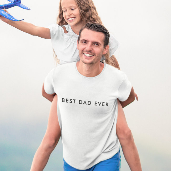 Modern Best Dad Ever Father's Day B & W | Premium T-Shirt