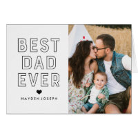 Modern Best Dad Ever | Father's Day Photo Card
