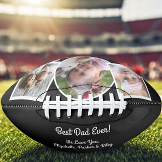 Modern Best Dad Ever Photo Collage Football
