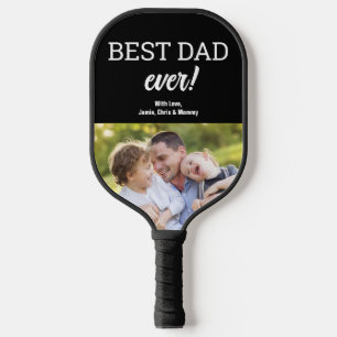 Modern Best Dad EVER Photo Father's day Custom Pickleball Paddle