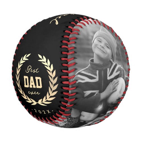 Modern Best Dad Ever Photo Fathers Day from Son Baseball