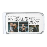 Modern Best Dad Ever Photo Heart Fathers Day Gifts