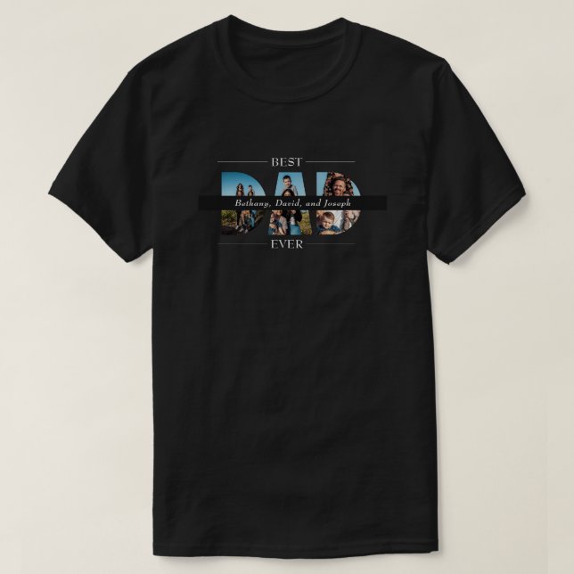 Modern Best Dad Ever T-Shirt (Design Front)