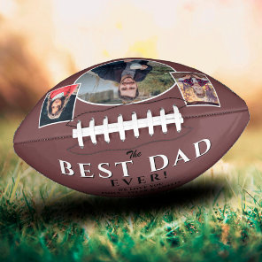 Modern Best Dad Father 3 Photo Collage Football