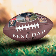 Modern Best Dad Father 3 Photo Collage Football at Zazzle