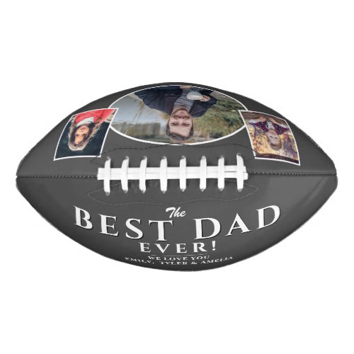 Modern Best Dad Father 3 Photo Collage Football