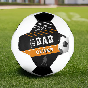 Modern Best Dad Father Keepsake Football Soccer Ball