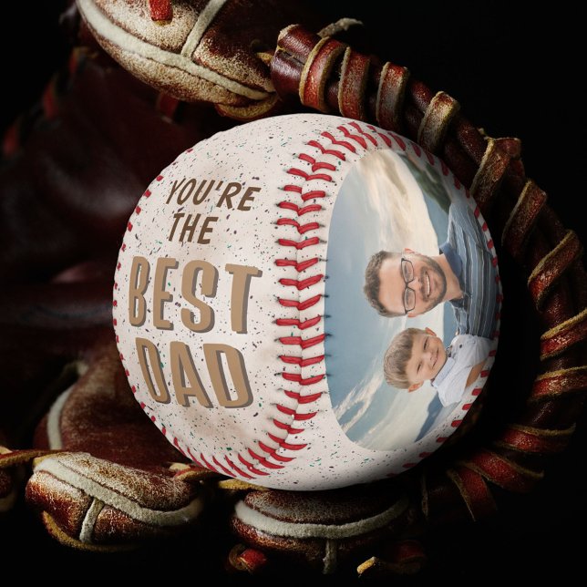 Modern Best Dad Father`s Day 2 Photos Baseball (Creator Uploaded)
