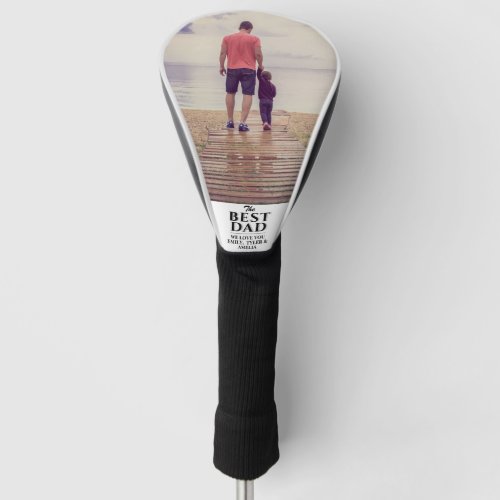 Modern Best Dad Father`s Day Photo Golf Head Cover - Modern Best Dad Father`s Day Golf Head Cover. The best dad photo template golf headcover. Personalize it with your photo and names. You can change any text or erase it. A perfect gift for a dad, a new dad or grandpa on Father`s Day or birthday.