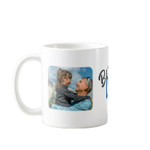 Modern Best Dad Two Photo Coffee Mug