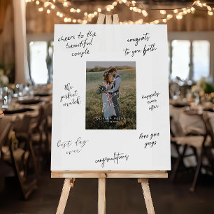 Modern Best Day Ever Wedding Guest Book Signature  Foam Board