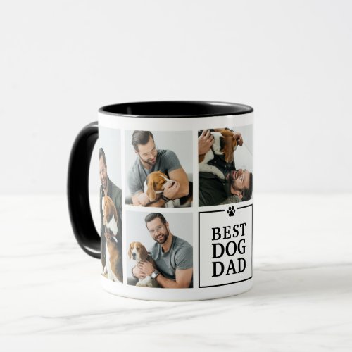 Modern Best Dog Dad 7_Photo Collage Mug