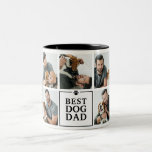 Modern Best Dog Dad 7-Photo Collage Two-Tone Coffee Mug<br><div class="desc">Modern personalized mug for dog dads,  featuring 7 photos with the text,  'Best Dog Dad'. If you need any help customizing this,  please contact me using the message button below and I'll be happy to help.</div>
