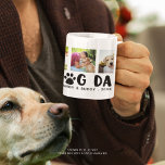 Modern BEST DOG DAD Paw Print Photo Collage Coffee Mug<br><div class="desc">Modern BEST DOG DAD Paw Print 4 Photo Collage Mug. Create a keepsake photo mug for the BEST DOG DAD featuring four pictures of his furry best friend and modern, creative paw print typography for the title. Personalize with your message or custom text or delete the sample text to leave...</div>