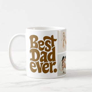 Modern Best Dog Dad Photo Coffee Mug