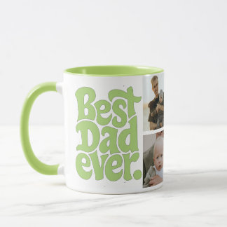 Modern Best Dog Dad Photo Mug