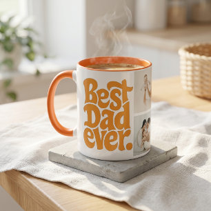 Modern Best Dog Dad Photo Mug