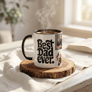 Modern Best Dog Dad Photo Mug