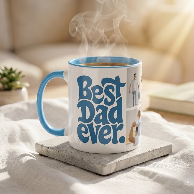 Modern Best Dog Dad Photo Mug (Creator Uploaded)