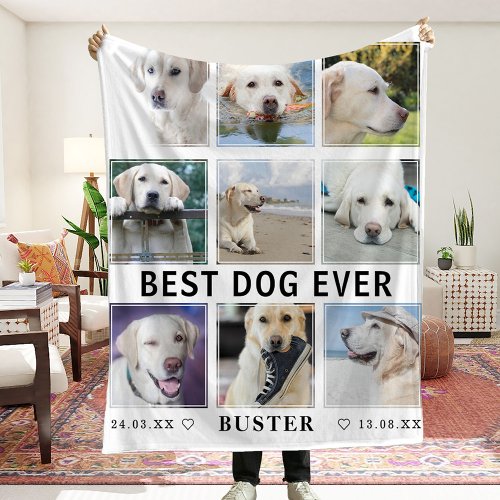 Modern Best Dog Ever Photo Collage Memorial