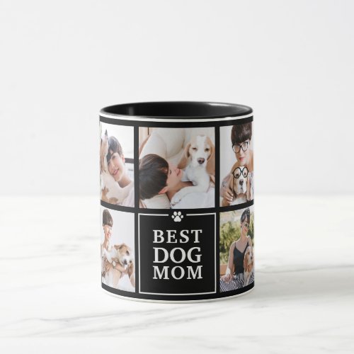 Modern Best Dog Mom 7_Photo Collage Mug