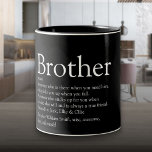 Modern Best Ever Brother Definition Two-Tone Coffee Mug<br><div class="desc">Modern best ever brother definition Two-Tone Coffee Mug. Personalise for your special brother (big or small) to create a unique gift. A perfect way to show him how amazing he is every day. Designed by Thisisnotme©</div>