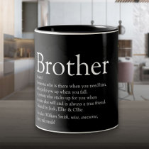 Modern Best Ever Brother Definition Two-Tone Coffee Mug