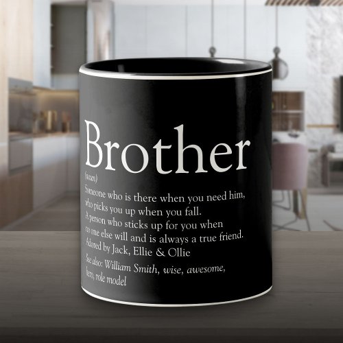 Modern Best Ever Brother Definition Two_Tone Coffee Mug