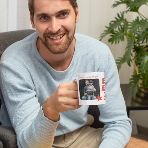 Modern Best Ever Dad  Photo Collage Coffee Mug