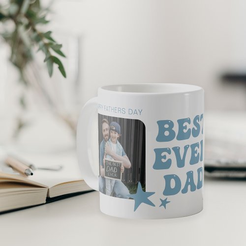 Modern Best Ever Dad  Photo Collage Coffee Mug
