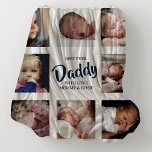 Modern Best Ever Daddy Photo Collage Fleece Blanket<br><div class="desc">Capture moments, create memories! This modern photo collage, perfect for any type of dad, presents a unique way to express your love and appreciation. Featuring eight square slots for photos, this collage comes with a heartwarming, 'BEST EVER DADDY, WITH LOVE MOMMY & ROSIE' template message. It's fully customizable to meet...</div>