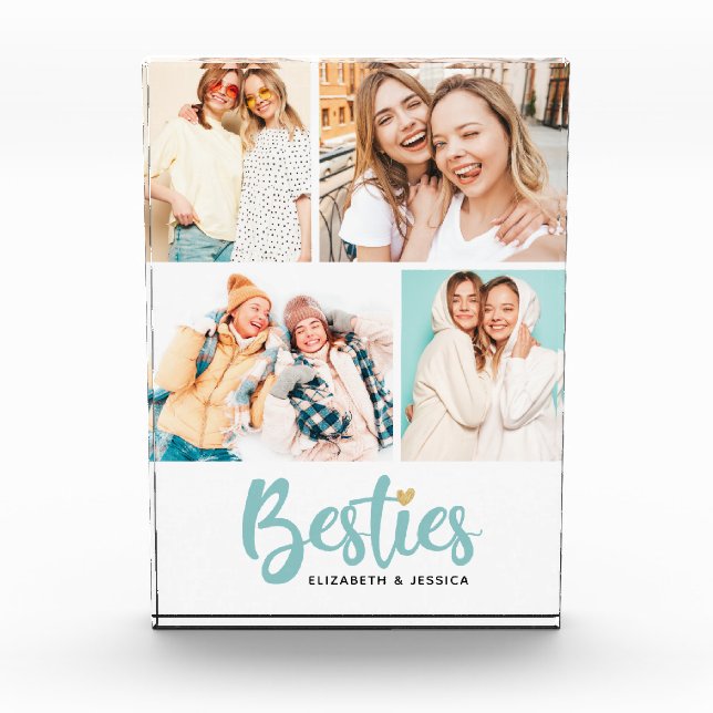 Modern Best Friend Photo Collage Block (Front)