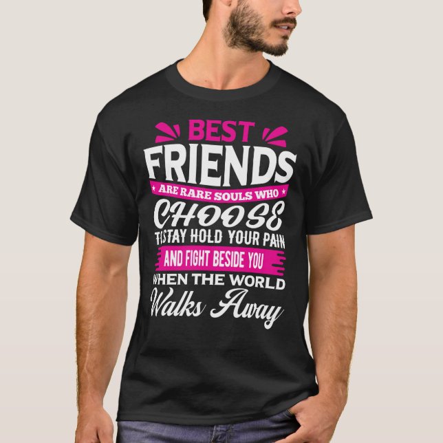 Modern Best Friend Typography T-Shirt (Front)
