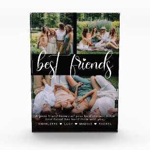 Modern Best Friends 3 Photo Collage & Custom Text