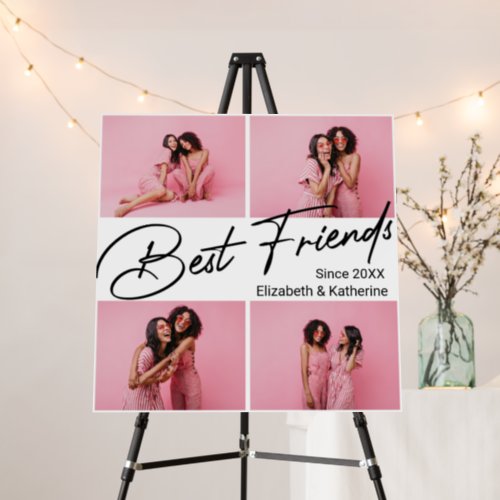 Modern Best Friends 4 Photo Collage Gift Foam Board