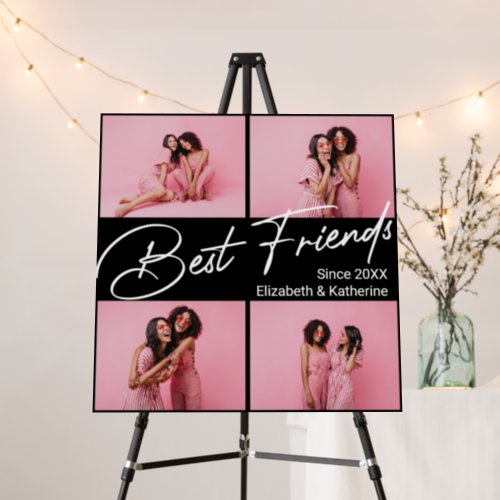 Modern Best Friends 4 Photo Collage Gift Foam Board