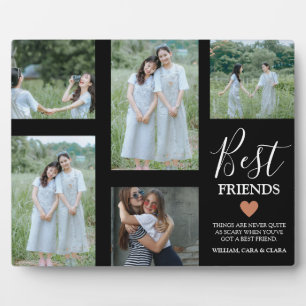 Modern Best Friends 5 Photo Collage  Plaque