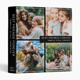 Modern Best Friends Forever 4 Photo Collage Album 3 Ring Binder