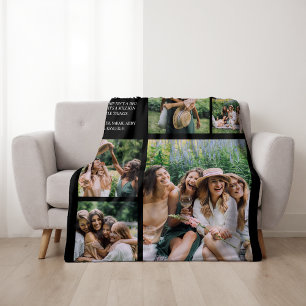 Modern Best Friends Forever   6 Photo Fleece Blanket