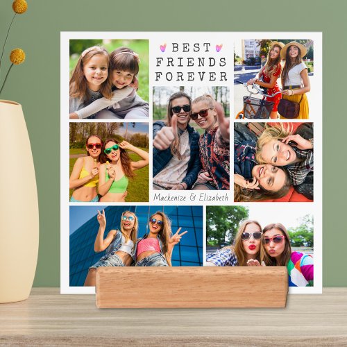 Modern BEST FRIENDS FOREVER 7 Photo Collage Holder
