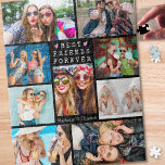 Modern BEST FRIENDS FOREVER 9 Photo Collage Black Jigsaw Puzzle<br><div class="desc">Create a photo memory puzzle with a collage of 9 of your favorite pictures of you and your bestie in your choice of background color as a memorable, meaningful keepsake gift for your BFF. TITLE CHANGE: The simple, classic title BEST FRIENDS FOREVER can be changed and you can add your...</div>