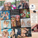 Modern BEST FRIENDS FOREVER 9 Photo Collage Black Jigsaw Puzzle<br><div class="desc">Create a photo memory puzzle with a collage of 9 of your favorite pictures of you and your bestie in your choice of background color as a memorable, meaningful keepsake gift for your BFF. TITLE CHANGE: The simple, classic title BEST FRIENDS FOREVER can be changed and you can add your...</div>