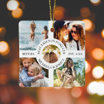 Modern Best Friends Forever Photo Collage | Bestie Ceramic Ornament<br><div class="desc">A great gift for your bestie whether it be for her birthday, christmas or just because... This modern photo collage ornament is affordable and cute. It consists of 5 of your favorite photographs, the words 'BEST FRIENDS FOREVER' and your names. It also includes the word 'Besties' and the year your...</div>