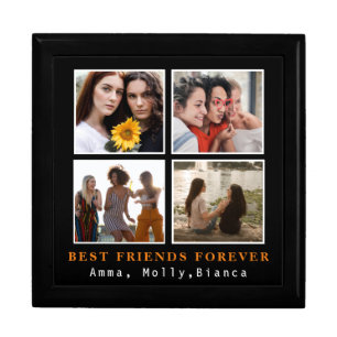 Modern Best Friends Forever Photo Collage Bestie Gift Box