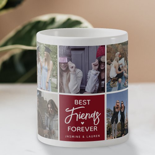Modern Best Friends Forever Photo Collage Coffee Mug